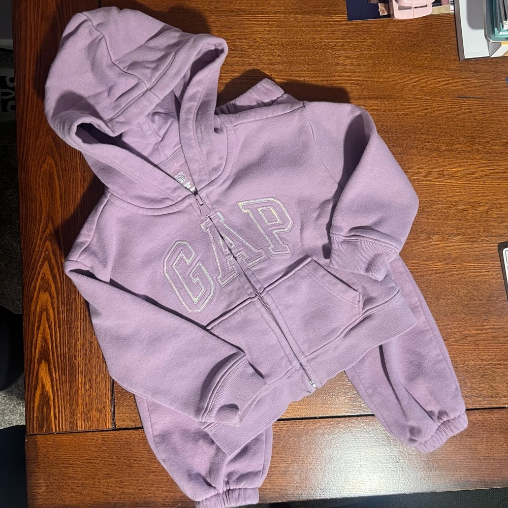 GAP Kids Lavender Zip-Up Hoodie and Pant